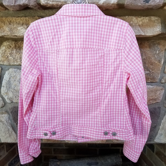 NWOT Talbots Gingham Jacket Size XS Pink - Picture 3 of 9